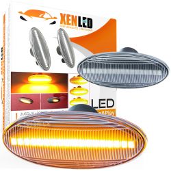 Indicadores de desplazamiento LED inteligentes Forfour Renault Koleos Nissan Cube, Juke, Leaf, Micra, Qashqai, X-Trail - Claro
