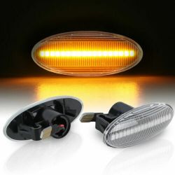 Indicatori LED intelligenti a scorrimento Forfour Renault Koleos Nissan Cube, Juke, Leaf, Micra, Qashqai, X-Trail Trasparente