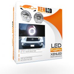 2x Fendinebbia + luci di marcia diurna a LED per Toyota Solara, Tacoma, Tundra, Sequoia - Versione cromata - CANBUS