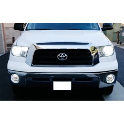 2x Faros antiniebla + luces diurnas LED para Toyota Solara, Tacoma, Tundra, Sequoia - Versión cromada - CANBUS