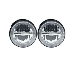 2x Faros antiniebla + luces diurnas LED para Toyota Solara, Tacoma, Tundra, Sequoia - Versión cromada - CANBUS