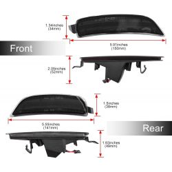 Feux de position LED avant & arrière Mazda Mx-5 Mx5 2016-2022  - Version Fumée - Plug&Play - 4pcs