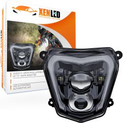 Phare à LED KTM Duke 690 & 690R 2012-2019 Homologué étanche canbus 66W Réel - XENLED - 3100Lms Plug&Play