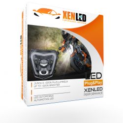 LED-Scheinwerfer KTM Duke 690 und 690 R 2012-2019 Zugelassener wasserdichter Canbus 66W Real - XENLED - 3100Lms Plug&Play