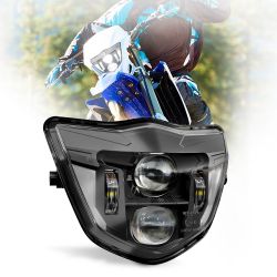 LED headlight Yamaha WR250F WR250R WR450F YZ250F YZ450F YZ TTR WR FX MX IP67 waterproof canbus 84W Real - XENLED - 4900Lms