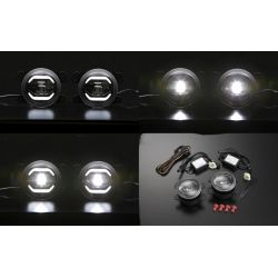 2x Fog lamps + LED daytime running lights Jeep Wrangler, Grand Cherokee, Dodge Charger and Journey