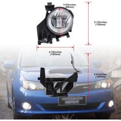 2x Fog lights + LED daytime running lights Subaru Impreza & WRX 2008 to 2012 - Plug&Play - CANBUS