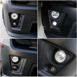 2x Faros antiniebla + luces diurnas LED Jeep Wrangler JK, Grand Cherokee, Dodge Charger y Journey - REDONDO
