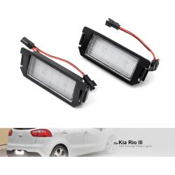 2x luces de matrícula LED Kia RIO / SOUL / PICANTO - Hyundai i20 Veloster - Matrícula LED