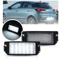2x LED plate lights Kia RIO / SOUL / PICANTO - Hyundai i20 Veloster - LED license plate