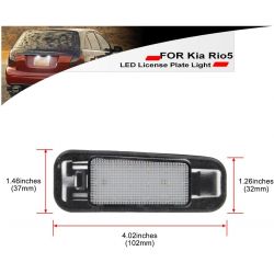 2x Kia Rio 2006 to 2011 LED license plate lights - LED license plate