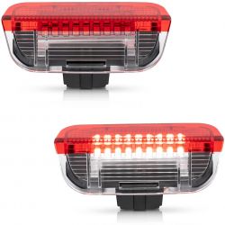 2x Moduli LED per illuminazione porte VOLKSWAGEN SKODA SEAT PORSCHE AUDI - FULL LED PLUG&PLAY