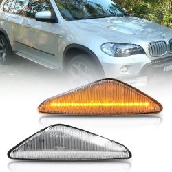 BMW E70/E71 X5, E72 X6 and F25 X3 LED side indicators - Clear version - the pair