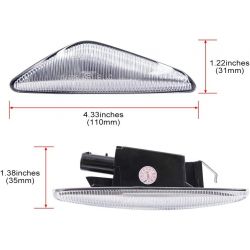 BMW ORIGINAL LOOK LED side indicators BMW E70 X5, E71 E72 X6 and F25 X3 - Clear version - the pair
