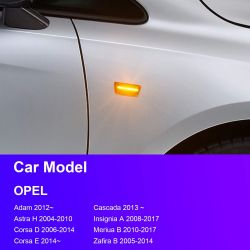 2x LED-Blinker Opel Corsa D, Astra H/J, Adam, Meriva, Zafira, Insignia und Chevrolet Cruze Aveo, Orlando - Klare Version