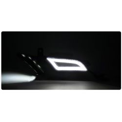2x LED side indicators + LED daytime running lights Porsche Cayenne (2007-2010) - Smoke version - The pair