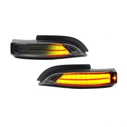 2 indicatori di direzione a LED a scorrimento per specchietti Toyota Yaris, Auris, Camry, Prius, Corolla e Verso - Versione fumé