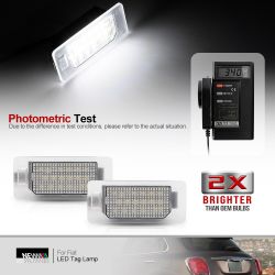 2x Eclairages LED plaque Fiat 500X 2014-2019 - Plaque d'immatriculation LED CANBUS Plug&Play