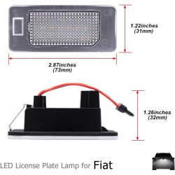 2x Eclairages LED plaque Fiat 500X 2014-2019 - Plaque d'immatriculation LED CANBUS Plug&Play