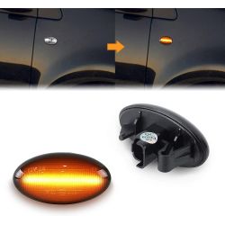 OVAL Smoked LED Repeater Indicators Peugeot 1007 107 206 207 307 407 607 Partner Expert - Smoked Version