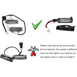 2x luces de matrícula LED Hyundai / Kia - Tucson / Elantra / Sportage / Sorento - Matrícula LED