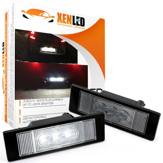 2x LED nummerpladelys BMW* E81 E87 F20 E63 E64 F12 E85 E86 E89 / Mini / Fiat - LED nummerplade