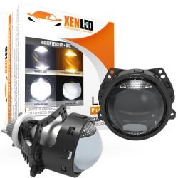 2x Projecteurs Bi-LED 80W X-Turn Retrofit Universel + DRL + Clignotant - Bracket Hella - 5500 Lumens - 3" - Conversion LED