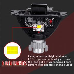 2x Projecteurs Bi-LED 80W X-Turn Retrofit Universel + DRL + Clignotant - Bracket Hella - 5500 Lumens - 3" - Conversion LED