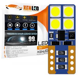 1 x LÂMPADA W5W 4 LED ONESIDE Super Canbus 420Lms XENLED - OURO - Branco - Sem erros