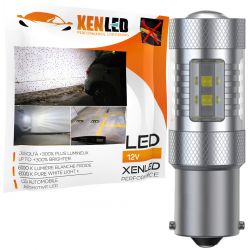 Ampoule 10 LED CREE 50W - P21W - Haut de Gamme 12V haute puissance - Blanc Pur