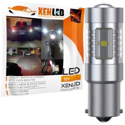 6 LED CREE 30W Glühbirne - P21W - High-End - 12V - BA15S 1156 - Aluminium - Weiß
