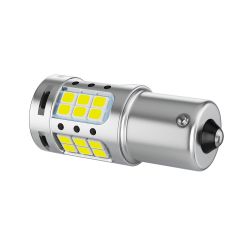 2x lampadine P21W - 33 LED bianchi - serie X-LED - 10-30V - 5W - 700Lms - CANBUS 95% - 1156 BA15S