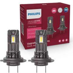 2x lâmpadas LED H7 e H18 Philips Ultinon Access U2500 - 11972U2500C2 - 16W 12V 1600Lms