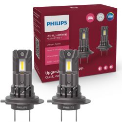 2x LED bulbs H7 & H18 Philips Ultinon Access U2500 - 11972U2500C2 - 16W 12V 1600Lms