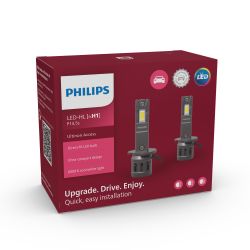 2x ampoules LED H1 Philips Ultinon Access U2500 - 11258U2500C2 - 13W 12V 1400Lms - P14,5s