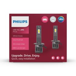 2x ampoules LED H1 Philips Ultinon Access U2500 - 11258U2500C2 - 13W 12V 1400Lms - P14,5s