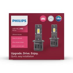 2 bombillas LED Philips Ultinon Access U2500 H3 - 11336U2500C2 - 13W 12V 1400Lms - PK22s