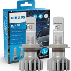 2X H7 LED-LAMPEN, ULTINON PRO6000 ZUGELASSEN* ÖFFENTLICHE STRASSEN HL LED PHILIPS 5800K 11972U6000X2 - 12V 15W