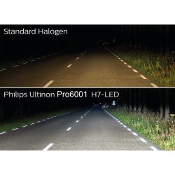 2x Ampoules H4 Bi-LED Homologué* Pro6000 Ultinon Philips 11342U6000X2 5800K +230% - 12V 18W