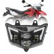 Phare à LED Kawasaki KMX KLX KLR KLE ZZR KDX / SUZUKI RMZ DRZ - canbus 48W avec bulle - XENLED - 4800Lms