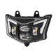 Phare à LED Kawasaki KMX KLX KLR KLE ZZR KDX / SUZUKI RMZ DRZ - canbus 48W avec bulle - XENLED - 4800Lms