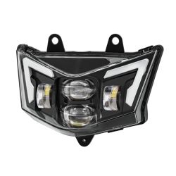 Phare à LED Kawasaki KMX KLX KLR KLE ZZR KDX / SUZUKI RMZ DRZ - canbus 48W avec bulle - XENLED - 4800Lms