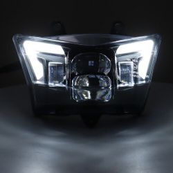 Kawasaki KMX KLX KLR KLE ZZR KDX / SUZUKI RMZ DRZ LED-Scheinwerfer – 48 W Canbus mit Blase – XENLED – 4800 Lms