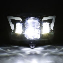 Kawasaki KMX KLX KLR KLE ZZR KDX / SUZUKI RMZ DRZ LED-Scheinwerfer – 48 W Canbus mit Blase – XENLED – 4800 Lms