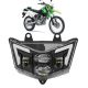 Phare à LED Kawasaki KMX KLX KLR KLE ZZR KDX / SUZUKI RMZ DRZ - canbus 48W avec bulle - XENLED - 4800Lms