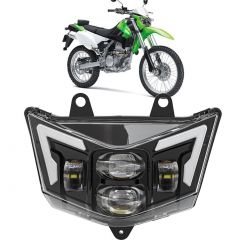 Kawasaki KMX KLX KLR KLE ZZR KDX / SUZUKI RMZ DRZ LED-Scheinwerfer – 48 W Canbus mit Blase – XENLED – 4800 Lms