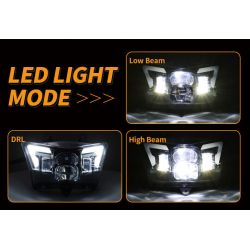 Kawasaki KMX KLX KLR KLE ZZR KDX / SUZUKI RMZ DRZ LED-Scheinwerfer – 48 W Canbus mit Blase – XENLED – 4800 Lms