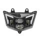 Phare à LED Kawasaki KMX KLX KLR KLE ZZR KDX / SUZUKI RMZ DRZ - canbus 48W avec bulle - XENLED - 4800Lms