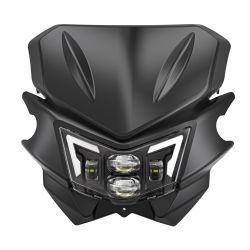 Kawasaki KMX KLX KLR KLE ZZR KDX / SUZUKI RMZ DRZ LED headlight - 48W canbus with bubble - XENLED - 4800Lms