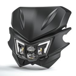 Kawasaki KMX KLX KLR KLE ZZR KDX / SUZUKI RMZ DRZ LED-Scheinwerfer – 48 W Canbus mit Blase – XENLED – 4800 Lms